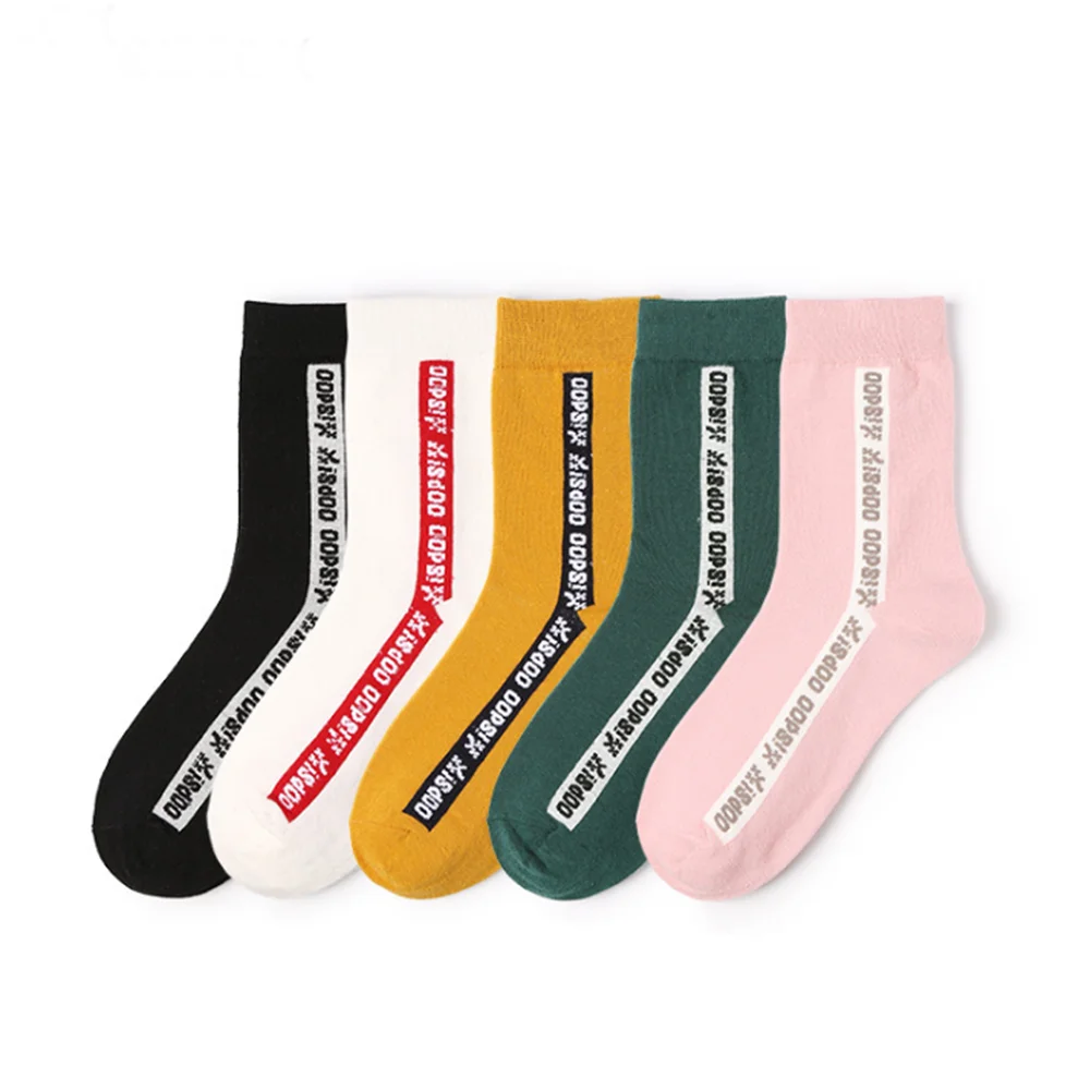 Летние художественные носки с буквенным рисунком женские короткие Harajuku для