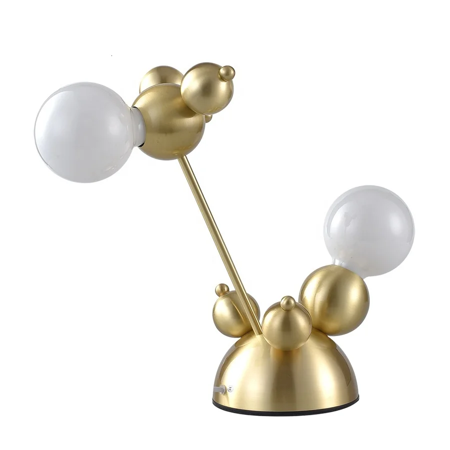 Роскошный Новый дизайн декоративная настольная лампа для гостиной Золотая