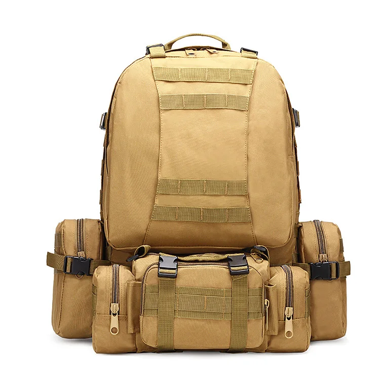 4 в 1 50 л Тактический Военный Рюкзак Molle, 600D нейлон Oudoor походный тактический рюкзак, водонепроницаемый камуфляж Альпинистский рюкзак сумки