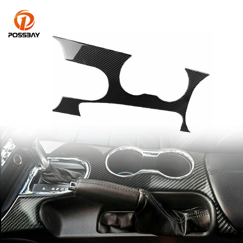 

Car Gear Shift Drive Panel Trim Cover Sticker Carbon Fiber Look Interior Mouldings for Ford Mustang 2015 2016 2017 2018 2019