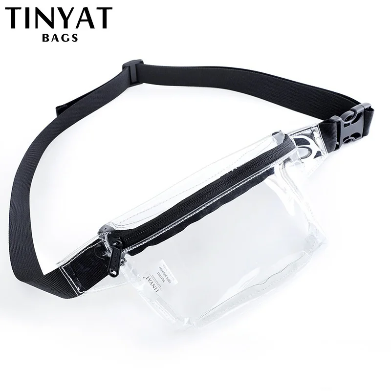 Прозрачная поясная сумка TINYAT, Желейная Женская поясная сумка, поясная сумка для девушек, кошелек для телефона, денег, Женский кошелек на плечо, поясная сумка