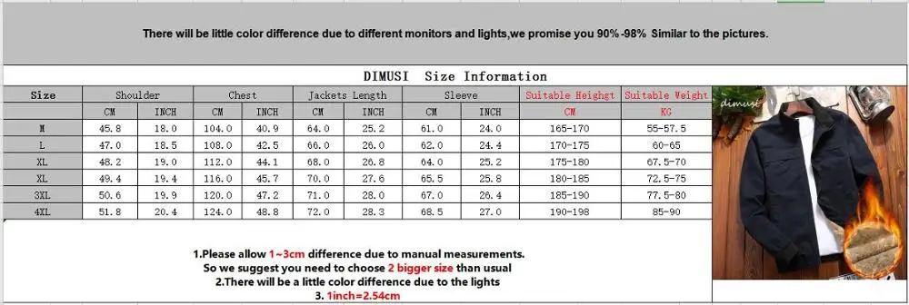 

DIMUSI Winter Mens Bomber Jackets Casual Male Stand Collar Fleece Warm Windbreaker Jackets Men Army Military Coats Clothing 4XL