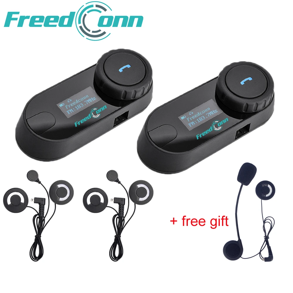 2 шт. FreedConn TCOM SC Bluetooth moto rcycle для мотоциклетного шлема ЖК дисплей экран гарнитура FM