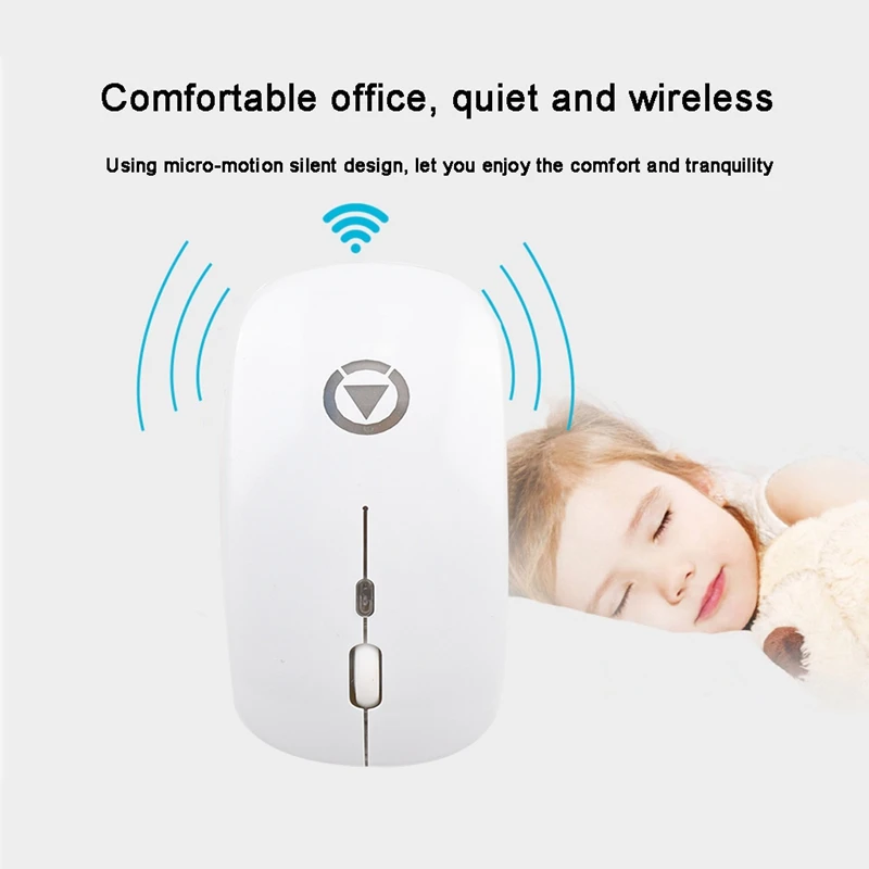 1 шт. Беспроводная мини мышь портативная перезаряжаемая USB 2 4G и триггер кнопка