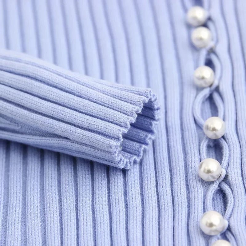 Винтажное с отделкой бусинами жемчужный черный кардиган женский до талии