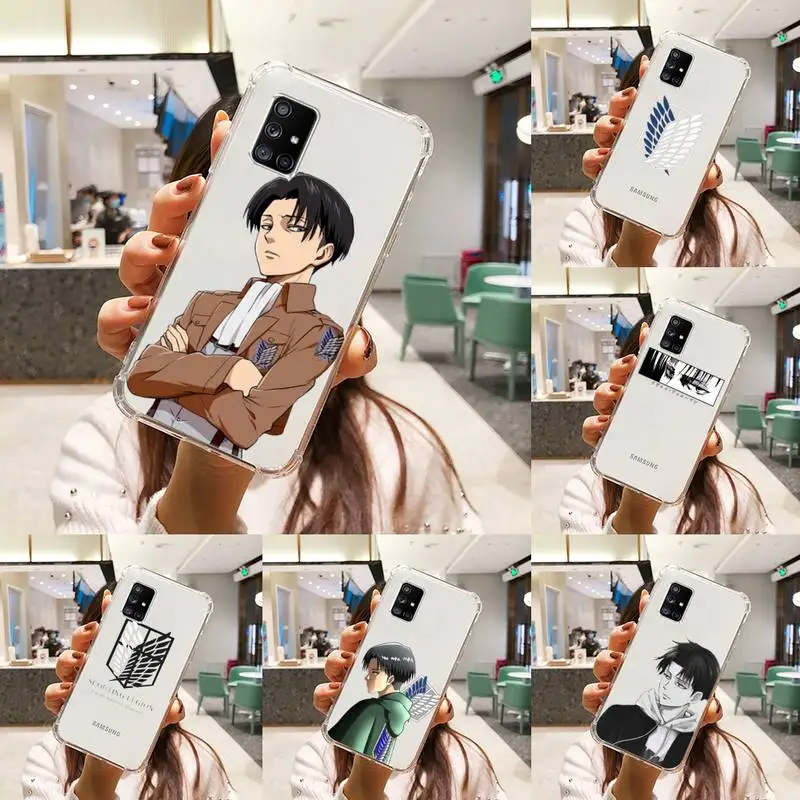 

Attack On Titan Phone Case Transparent For Samsung A51 A50 A71 A70 A81 M60S Note S21 S 20 10 9 8 11 E Plus Ultra