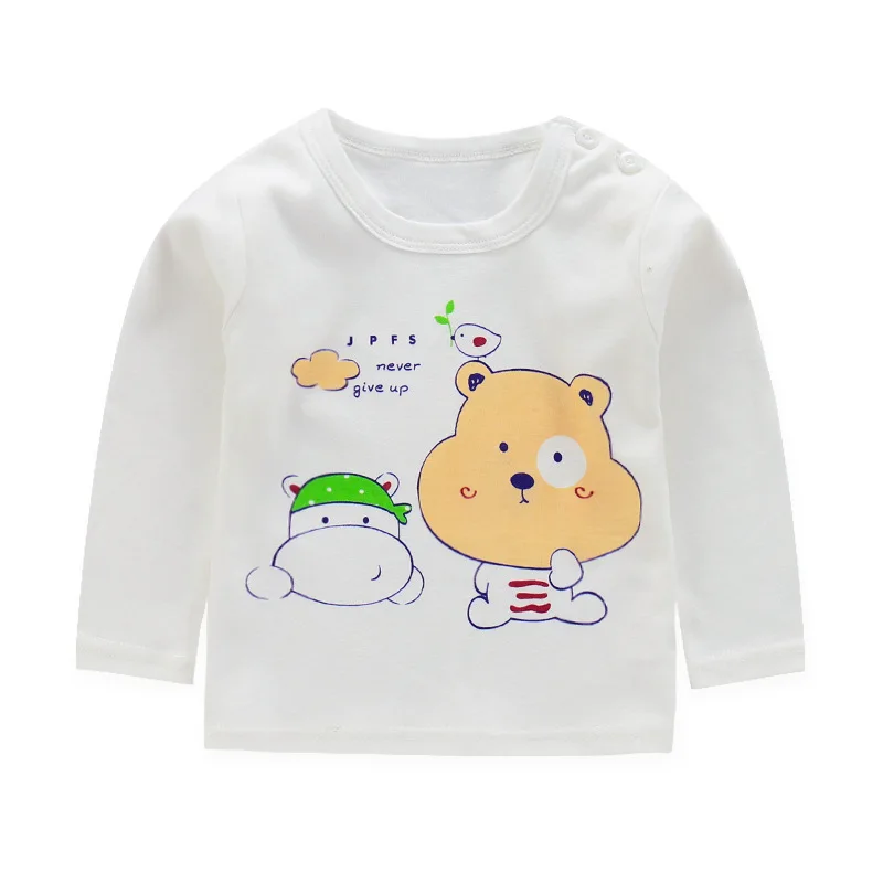

Kids T-Shirts Boys Girls Children Clothes Autumn Cotton Animal Print Long Sleeve Cartoon Graphic T Shirts Baby Tops for Girls