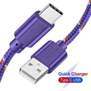 USB Type C Cable for xiaomi redmi k20 pro 1M 2M 3M USB C Mobile Phone Cable Fast Charging Type-C Dat in USA (United States)