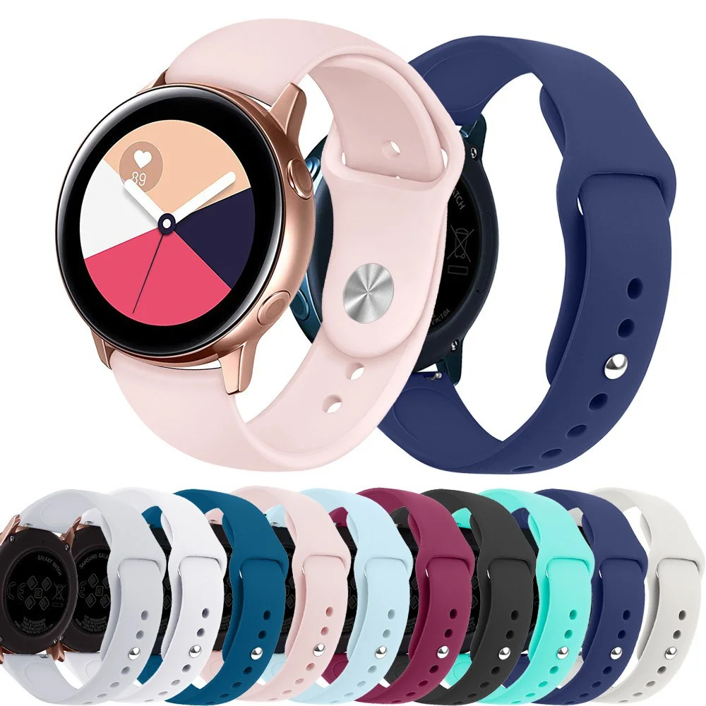 

Silicone strap for Samsung Galaxy watch 4 classic/Active 2 44mm 40mm/3 45mm 41mm/46mm/42mm Bracelet Huawei watch GT 2e pro Band