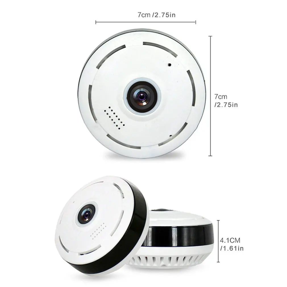 

360 Degree Panoramic Wide Angle MINI Cctv Camera V380 Smart IP Camera Wireless Fisheye Lens 1080P Security Home Wifi IP Camera
