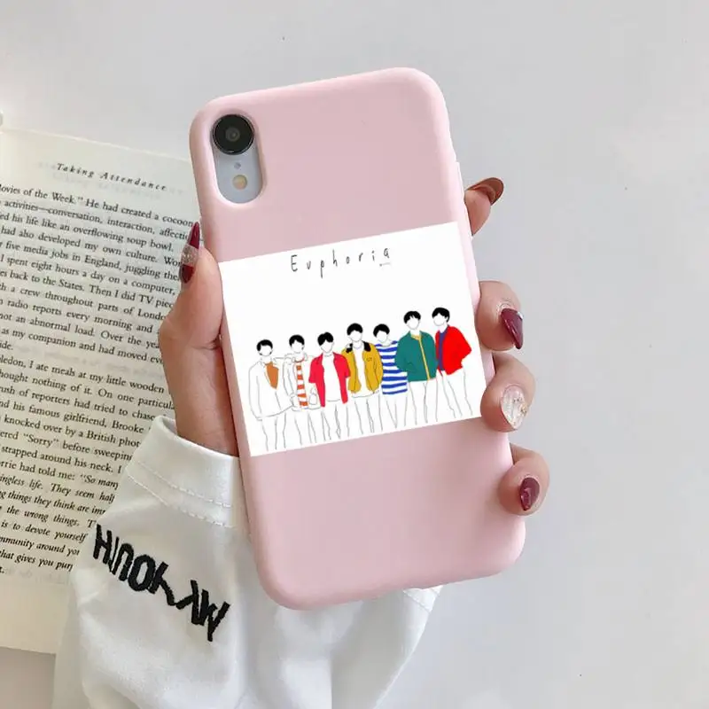 

Dynamite Kpop Original Liquid Silicone Phone Case For iphone 11 Pro Max X XS Max XR Candy Color Shell For iPhone 7 8 6 6S Plus