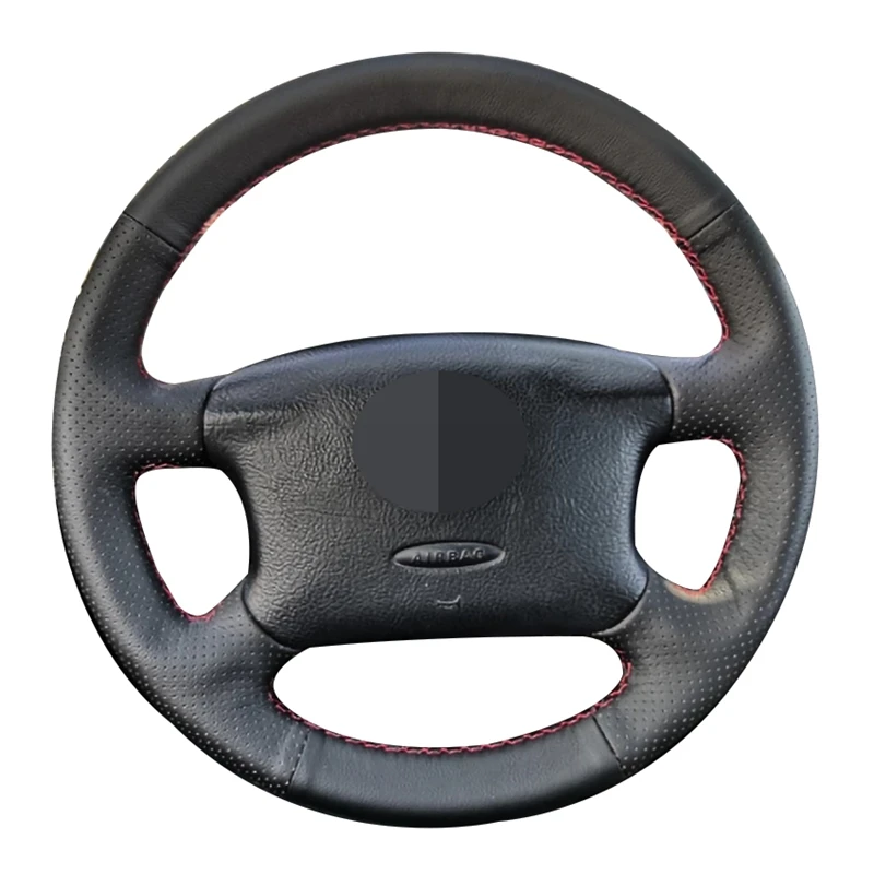

Car Steering Wheel Cover Anti-Slip Black Genuine Leather For Volkswagen Passat B5 Golf 4 Skoda Octavia 1999-2005 Car Accessories