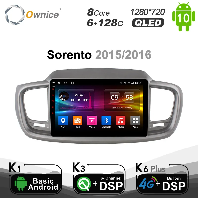 Автомобильный DVD плеер Ownice Восьмиядерный 10 1 дюймов Android 0 для Kia Sorento 2015 2016 4G LTE SPDIF