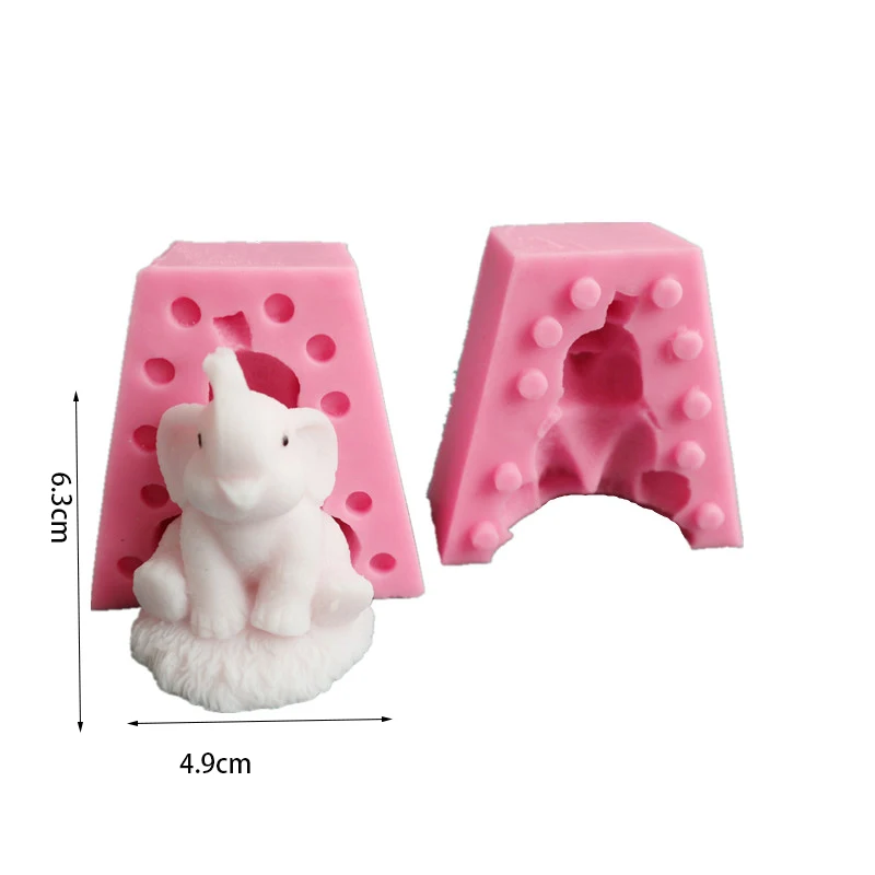 SJ 3D Свеча в виде слона силиконовая форма для изготовления свечей DIY ручной работы