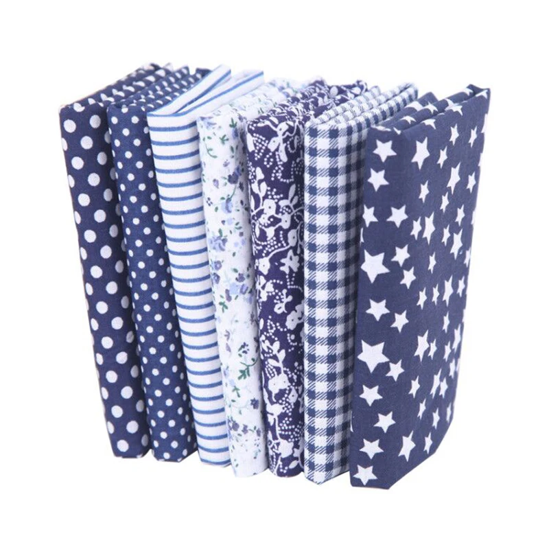 7 шт./компл. 50x50 см Ткань с цветочным принтом ткань для шитья рукоделия лоскутный