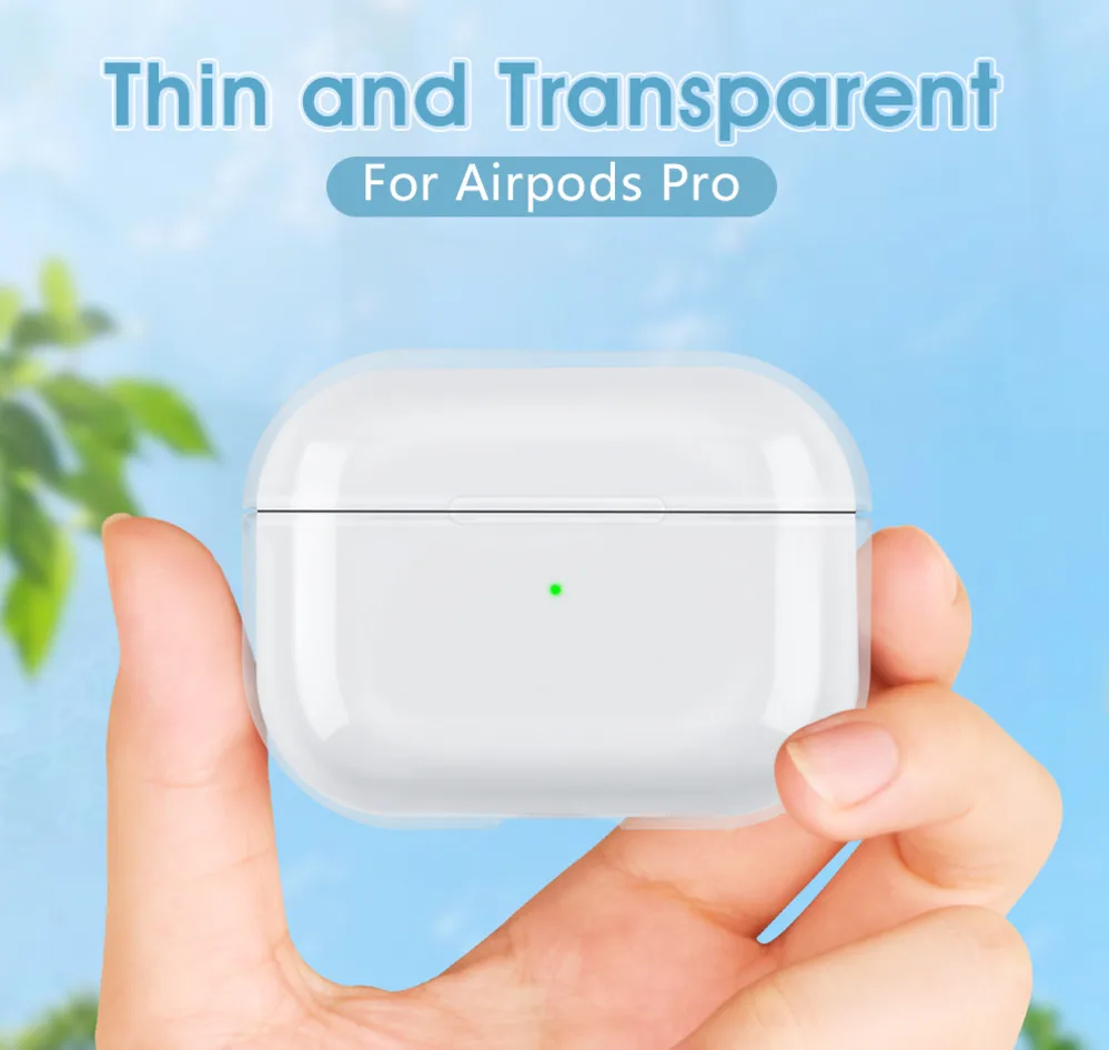 

Пластиковый прозрачный защитный чехол для AirPods Pro, 10 шт.