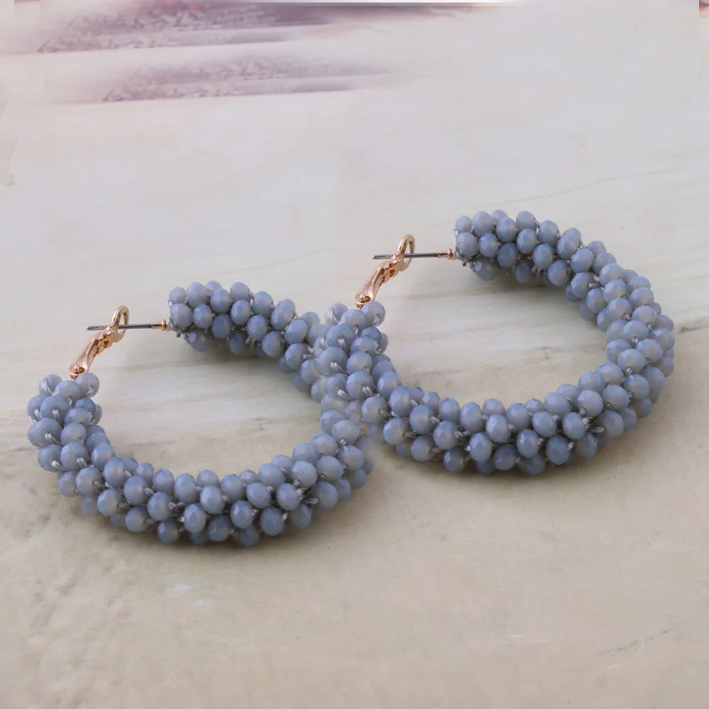 NeeFuWoFuDrop Серьги Висячие богемные хрустальные oorbellen Стразы посылка длинные brinco Шарм бахрома ювелирные серьги оптом - Окраска металла: 8