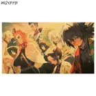 Коллекция персонажей из аниме рассекающий демонов, плакат из крафт-бумаги, домашнее украшение для спальни, сердечник с рисунком, 70,5x39 см