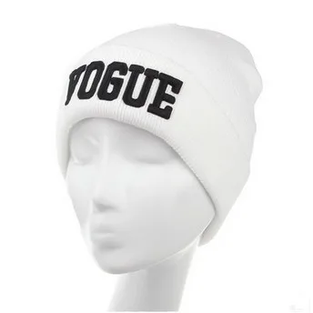 

Unisex Hat Letter Embroidery Design Knitting Comfortable Breathable Leisure All-Match Hood Warm Cap