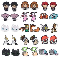 lt671 cute anime cartoon kids stud earring baby stainless steel earring handmade enamel jewelry girl earrings gifts