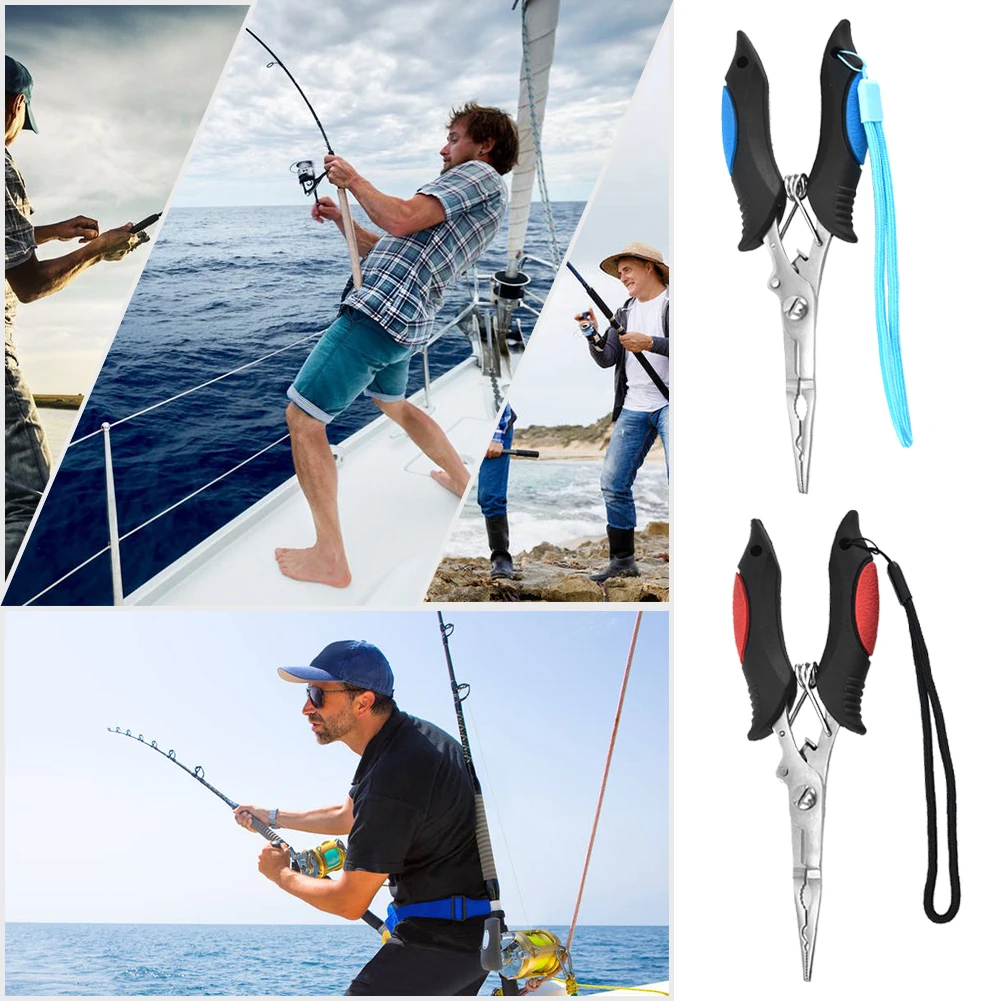 

Lure Cutter Hook Remover Fishing Tackle Multi-Purpose Fishing Pliers 7" Stainless Steel Fishing Tools Line Cutter With Sheath