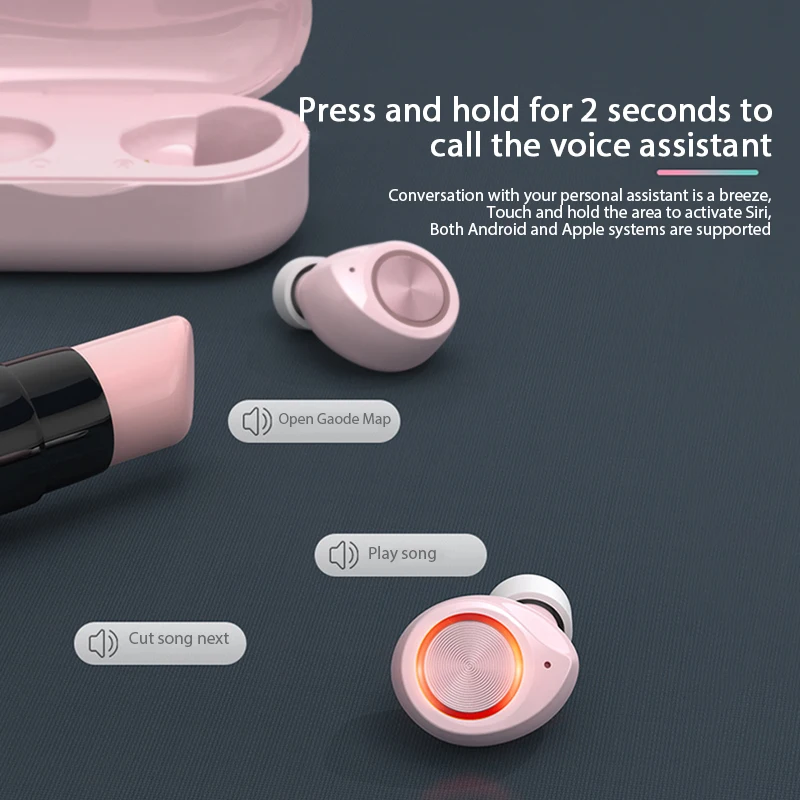 ! ACCEZZ TWS беспроводные наушники Bluetooth Спортивная стереогарнитура с сенсорным