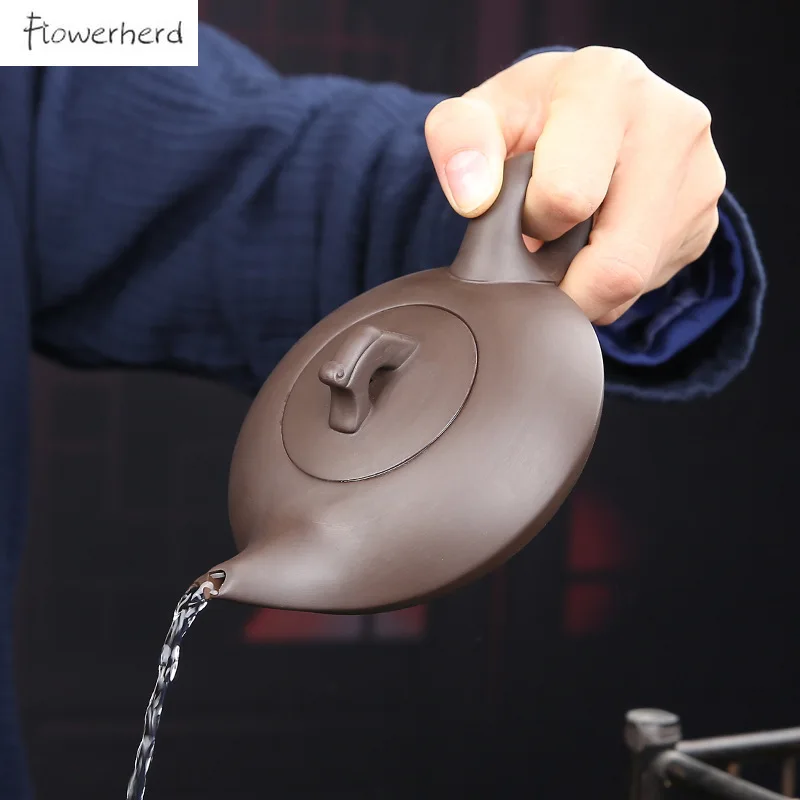 Фиолетовый Глиняный чайный горшок столовая посуда набор для дома и офиса чайник