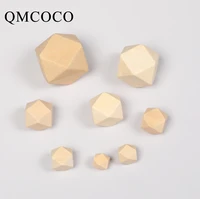 diy various sizes natural color octagonal wooden beads custom decorations crafts kids jewelry baby toys bracelet accessories