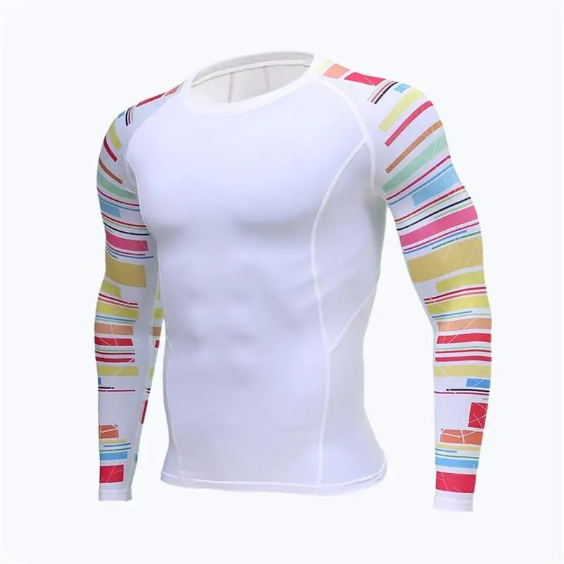 Компрессионные рубашки с длинным рукавом для ММА Rashguard облегающая Спортивная