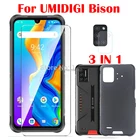 Мягкий чехол 3 в 1 + закаленное стекло для экрана UMIDIGI BISON 2021 NFC для UMIDIGI BISON X10 Pro GT 2.5D