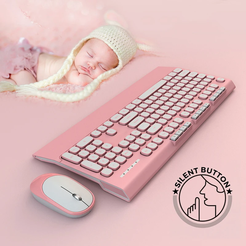 Беспроводная игровая клавиатура 2 4G мышь комбинированная Бесшумная оптическая