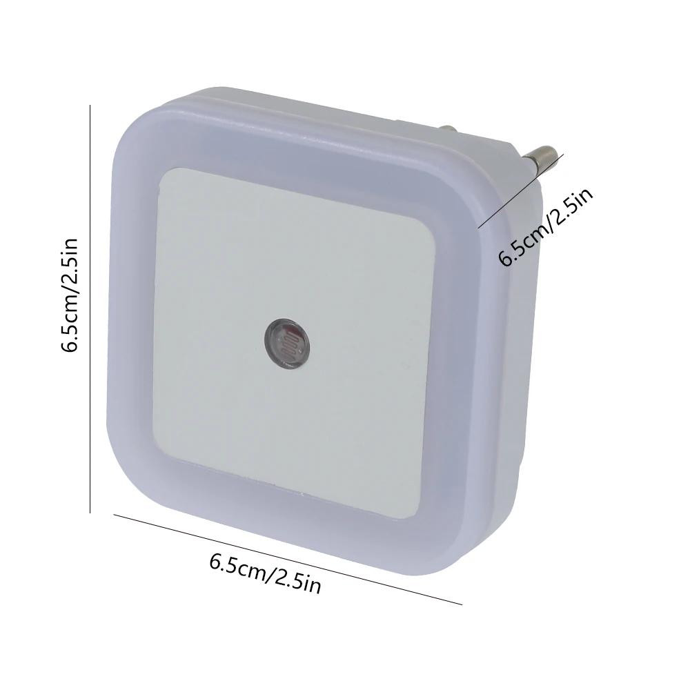 

LED Night Light Mini Light Sensor Control EU lug Mini Square Night Light For Children Kids Living Room Bedroom Corridor Lighting