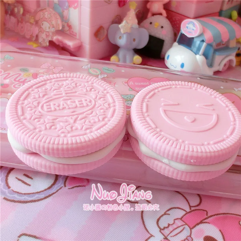1PC New Hot Cute Eraser Chocolate Cake Sandwich Biscuit Cookie Modeling School Supplies Dessert Style Students Rubber | Игрушки и хобби