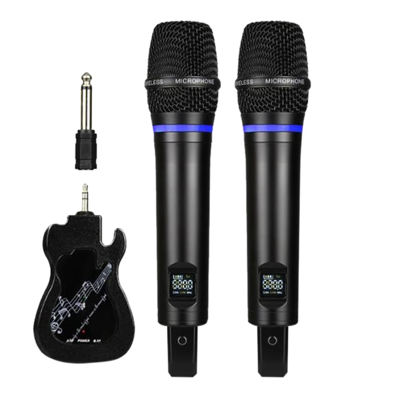 

HFES U Stage Wireless Microphone USB RCA MIC Handheld UHF Mic With Receiver For KTV Karaoke Party