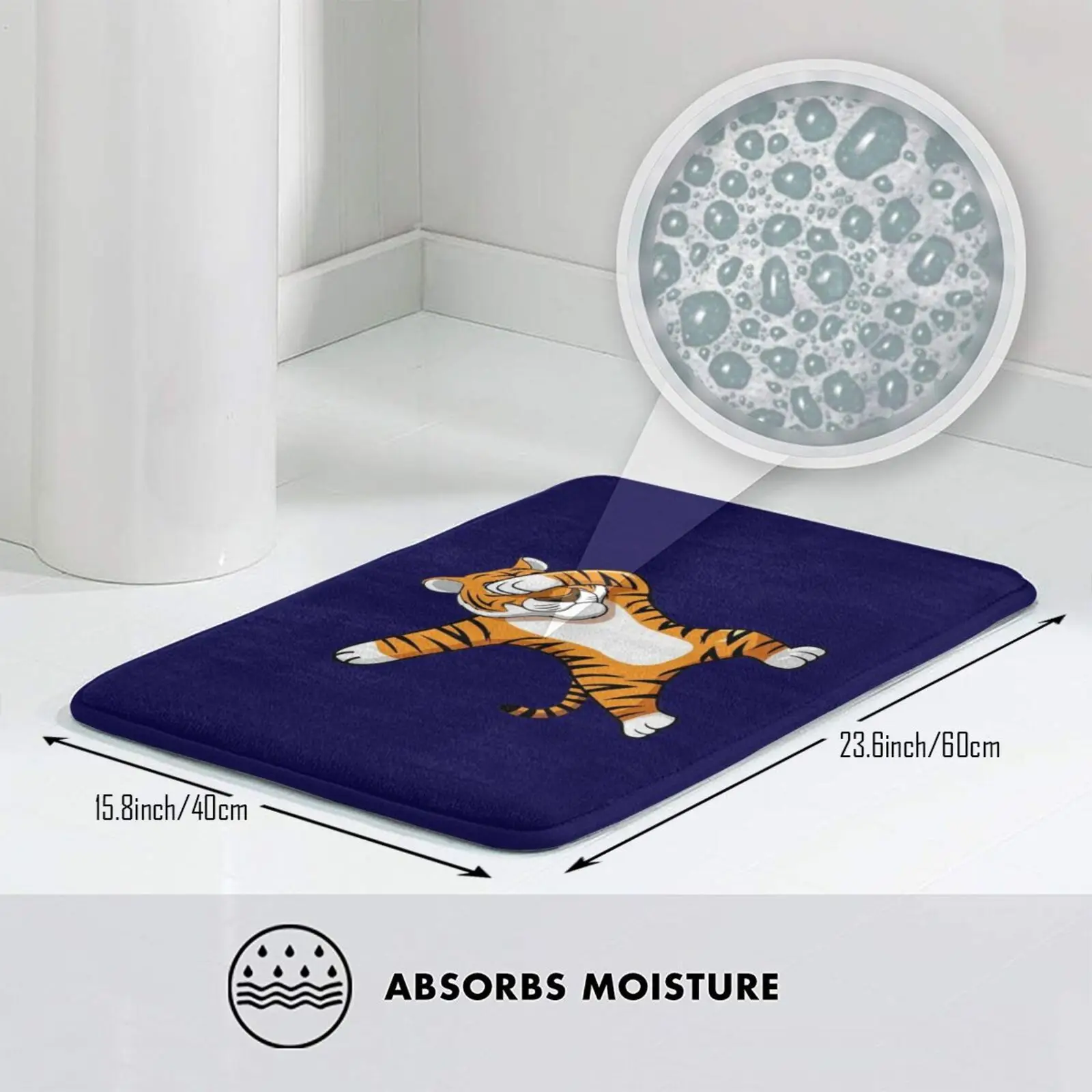 Bdaz талисман с тигром по футболу коврик для входной двери ванной рисунком мандалы