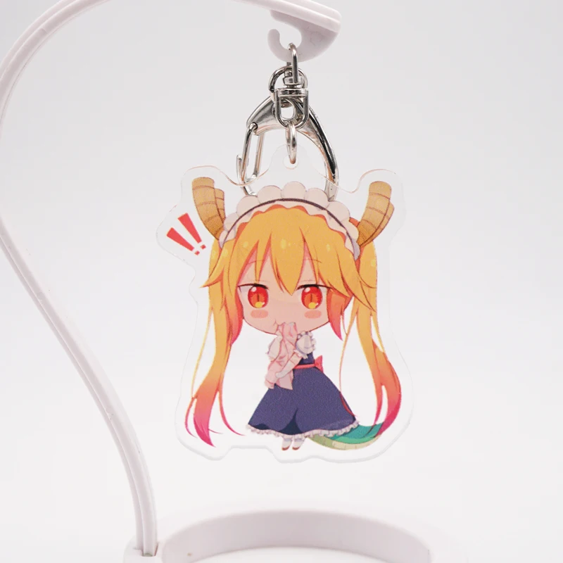 Miss Kobayashi's Dragon Maid Anime Toru Kanna Kamui Cute Double Sided Acrylic Keychain | Украшения и аксессуары