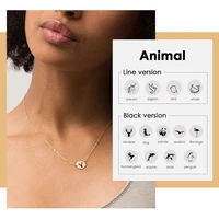 jujie custom engraving animal necklace for women 2020 stainless steel necklaces friend gifts jewelery wholesaledropshipping