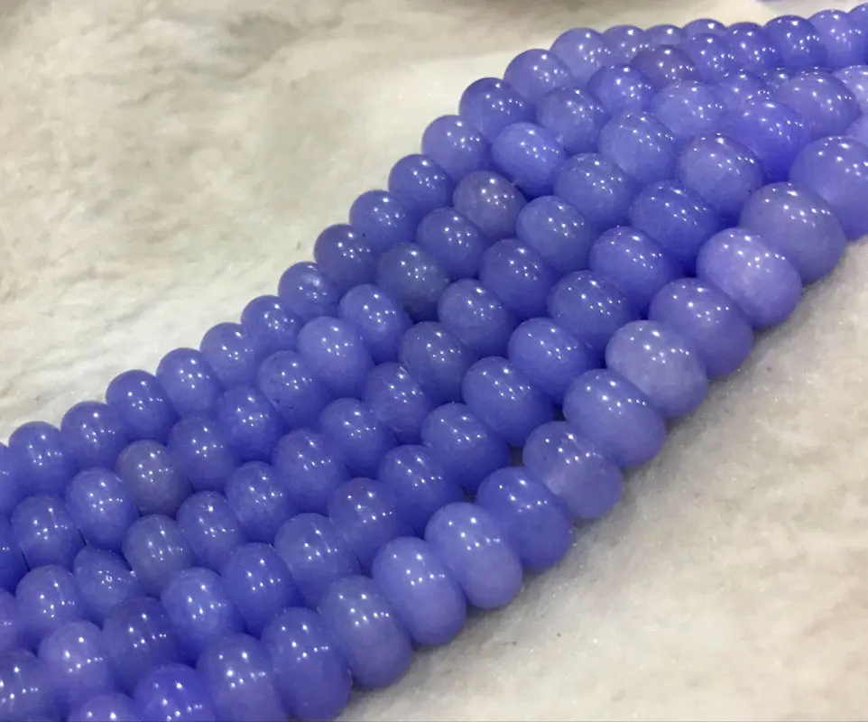 

5x8 мм натуральные светильник-фиолетовые Лавандовые нефритовые круглые драгоценные камни, свободные бусины 15 дюймов