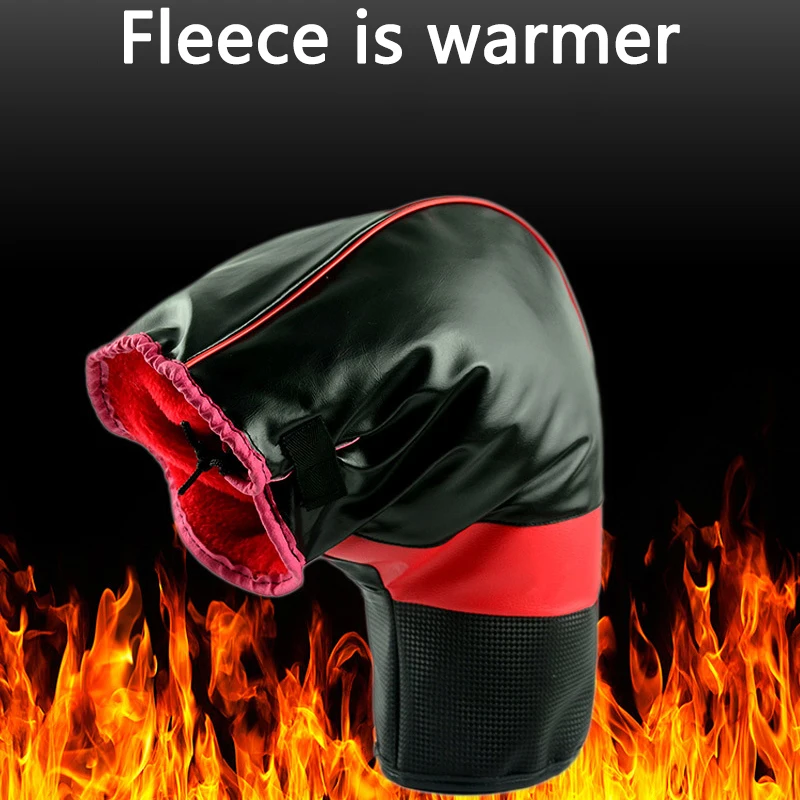 Водонепроницаемые кожаные мотоциклетные перчатки зимние ветрозащитные теплые