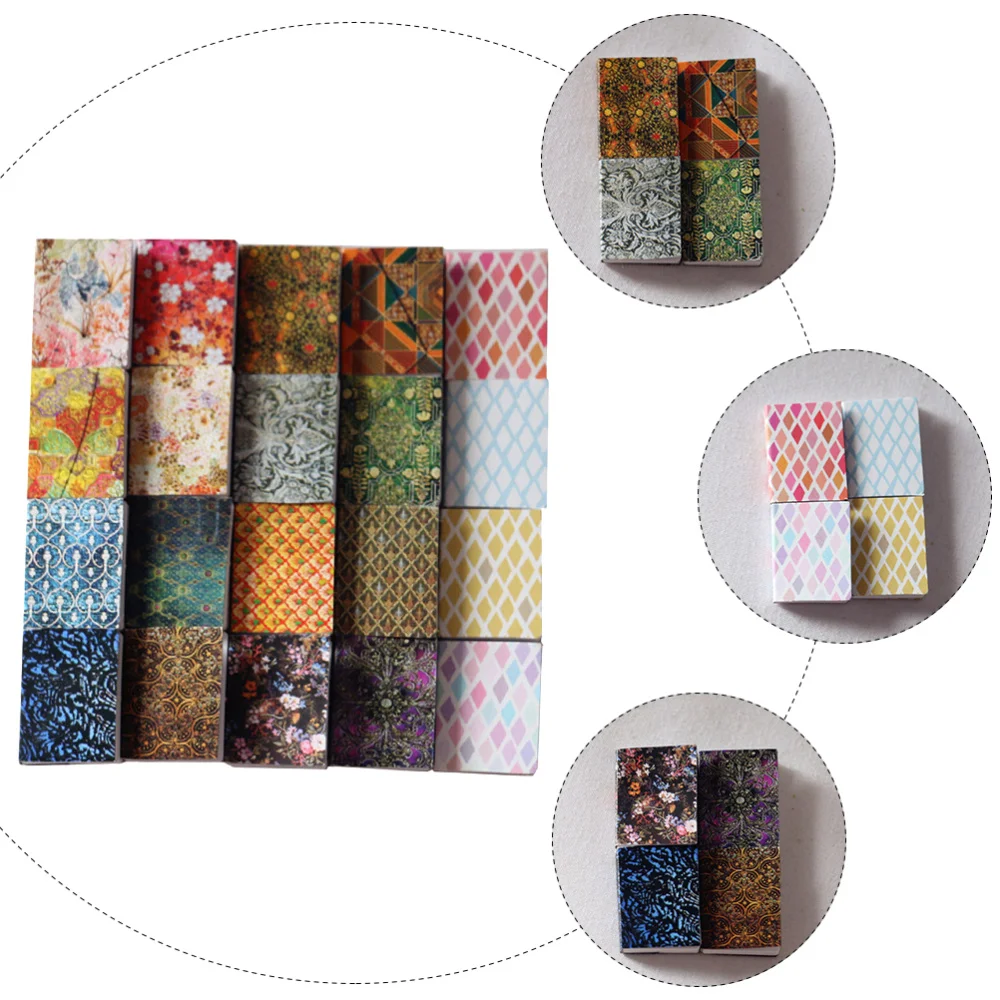 

20Pcs Mini Notebooks Colored Mini Notepads Ornaments Small House Accessories