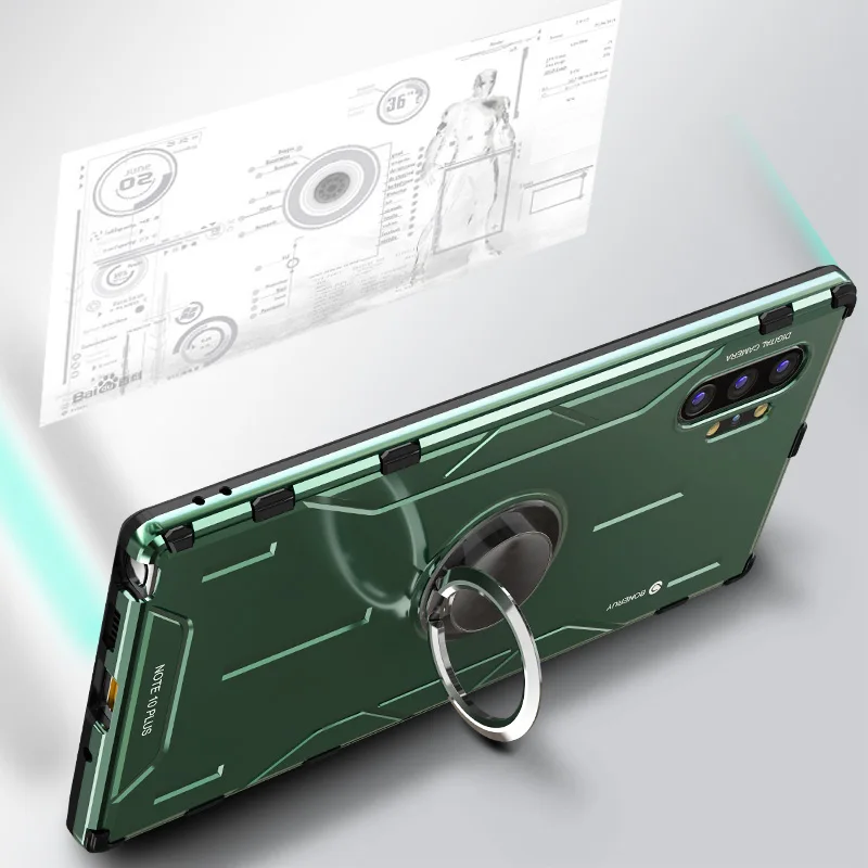 Чехол Magic Shield для Samsung Note 20 Ultra S10 Plus 9 10 металлический жесткий чехол с подставкой