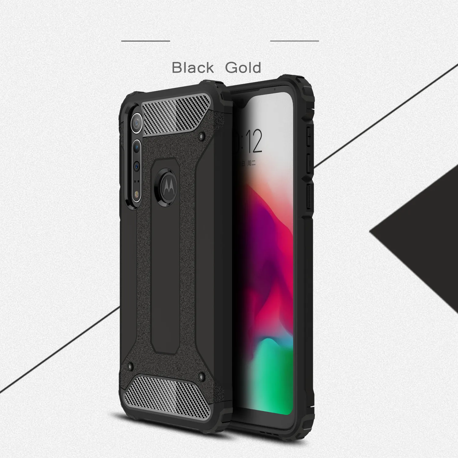 Для Motorola Moto One Macro силиконовый Твердый PC сверхпрочный защитный противоударный