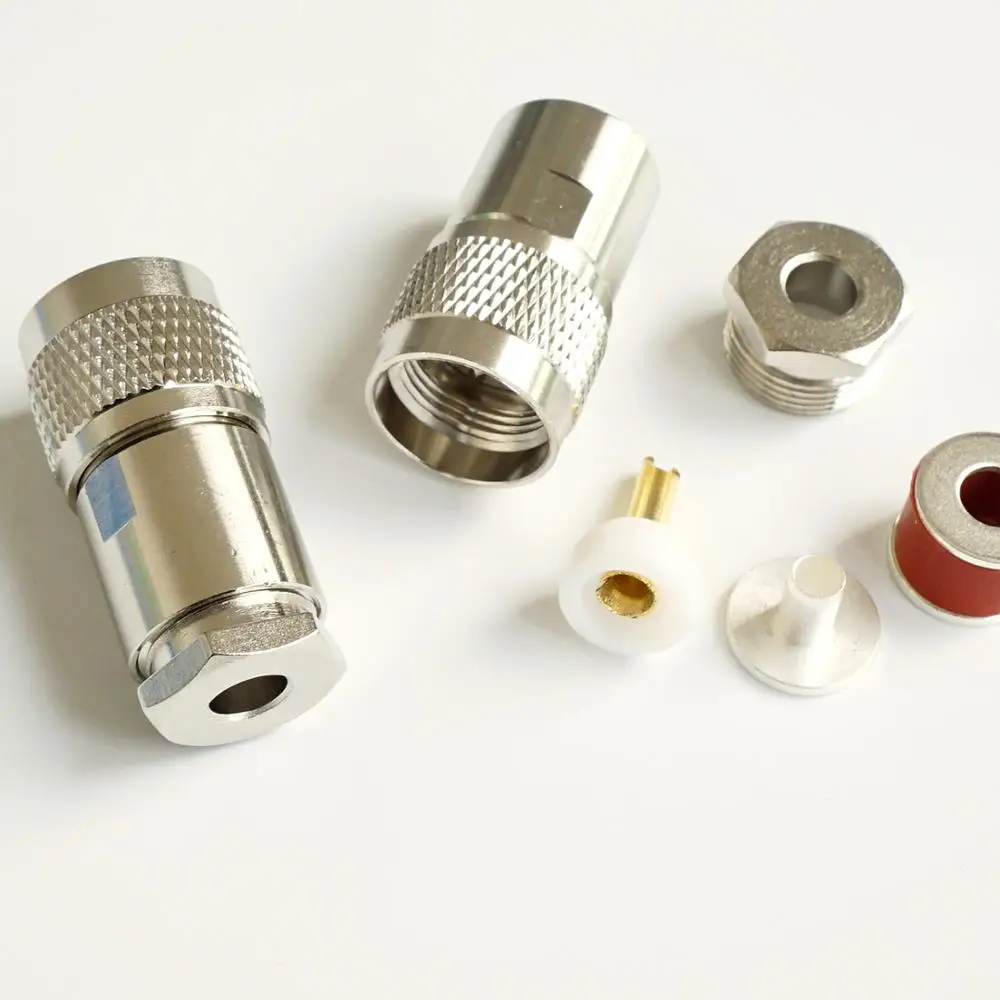 Разъем PL259 PL 259 SO239 SO 239 UHF мужской зажим Пайка для RG 8X RG8X RG59 LMR240 Кабель Латунь RF