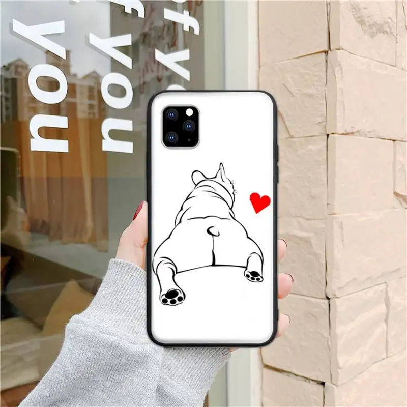 

French Bulldog Phone Case for iphone 6s 7 8 plus xr xs 11 12pro max mini Cover Fundas Coque