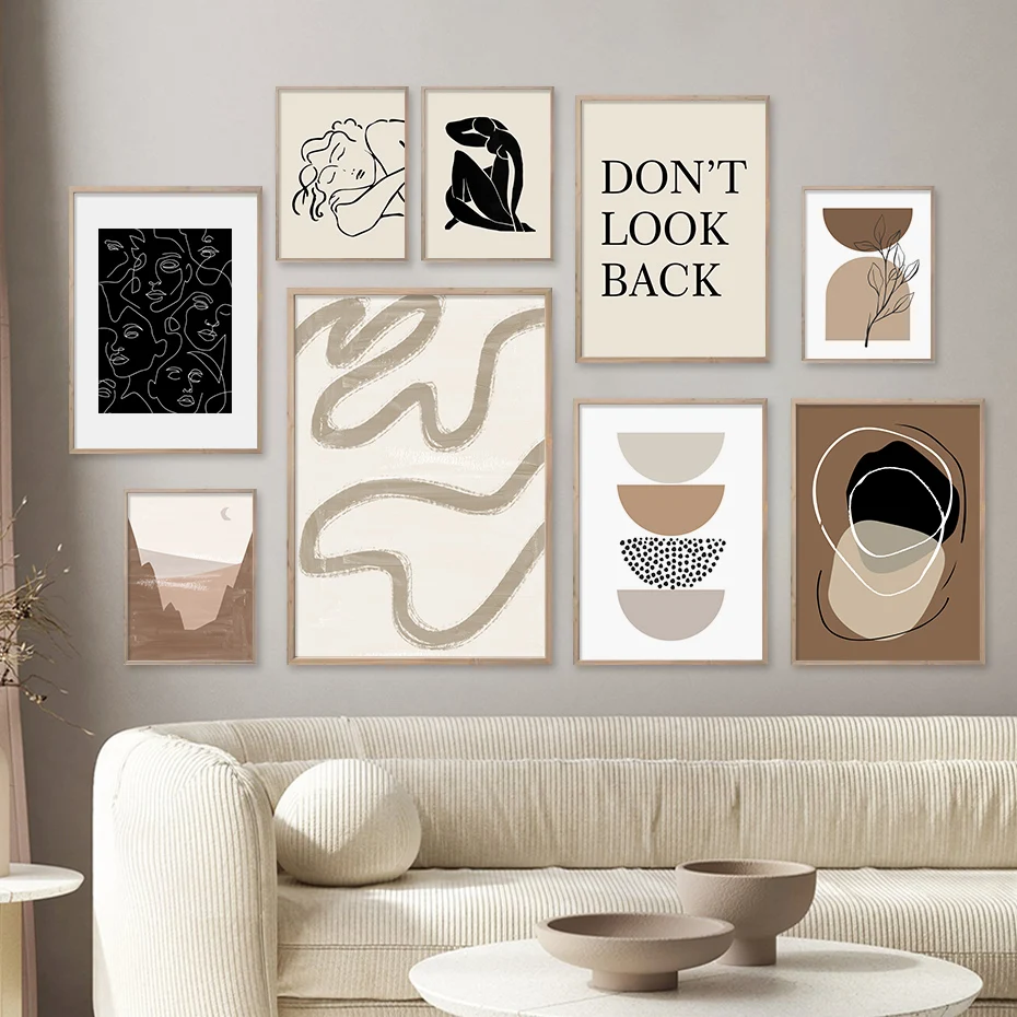 

Boho Abstract Geometric Body Line Posters Wall Art Canvas Painting Print Pictures for Living Room Interior Home Decoration Gifts