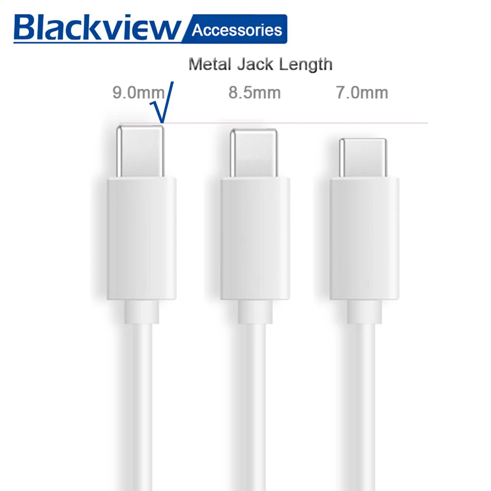 Оригинальный USB кабель Blackview типа C (длина 9 0 мм) для BV9700Pro / BV6800Pro BV7000Pro BV9000