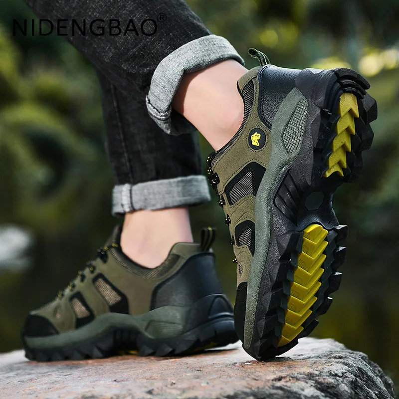 Men Hiking Shoes High Quality Anti Skid Couple Outdooor Trekking Mountaining Sneakers Women Climbing Walking Sports Shoes 37-47