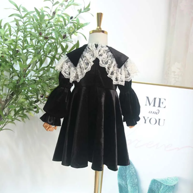 WeLaken New lace plus velvet winter Princess Dress Baby Girl Clothes Costume girls boutique outfits toddler | Детская одежда и