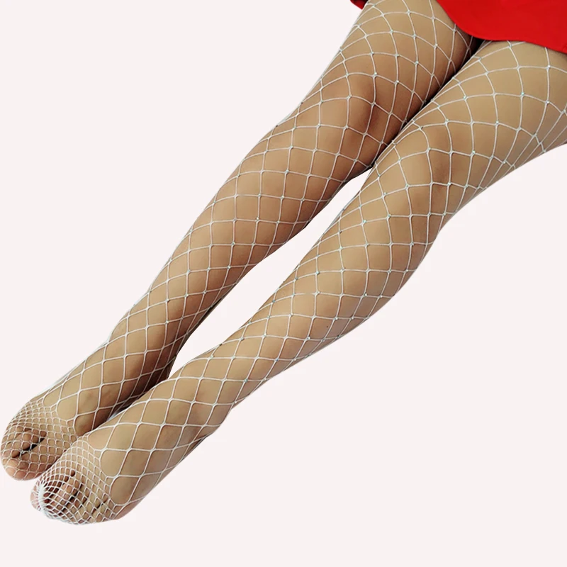 Новинка большие сетчатые чулки блестящие Соблазнительные Стразы с бриллиантами
