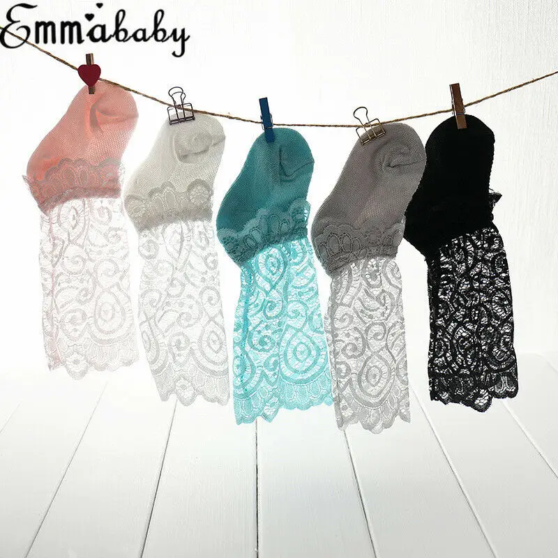 Милые детские кружевные носки PUDCOCO для маленьких девочек гольфы до колена с